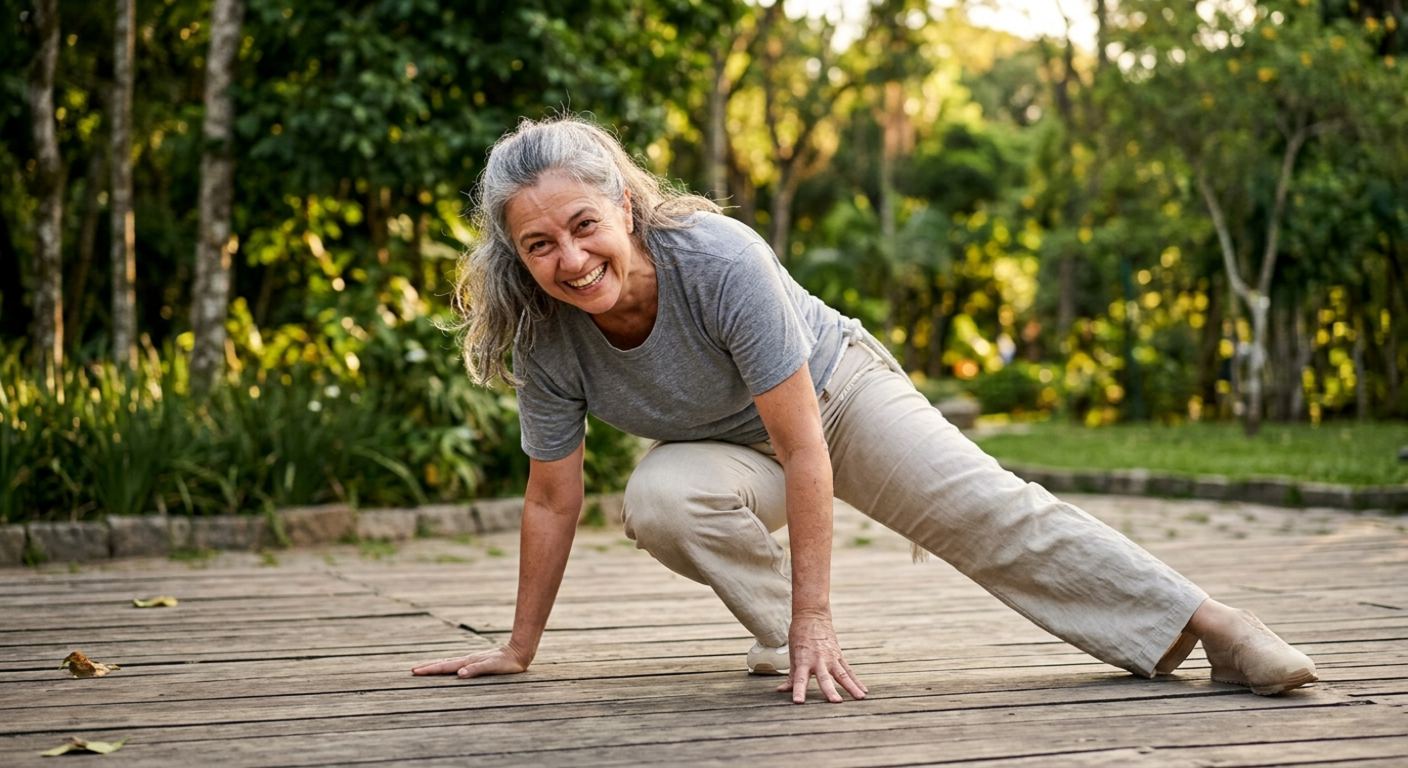 Séance de coaching mouvement en extérieur
